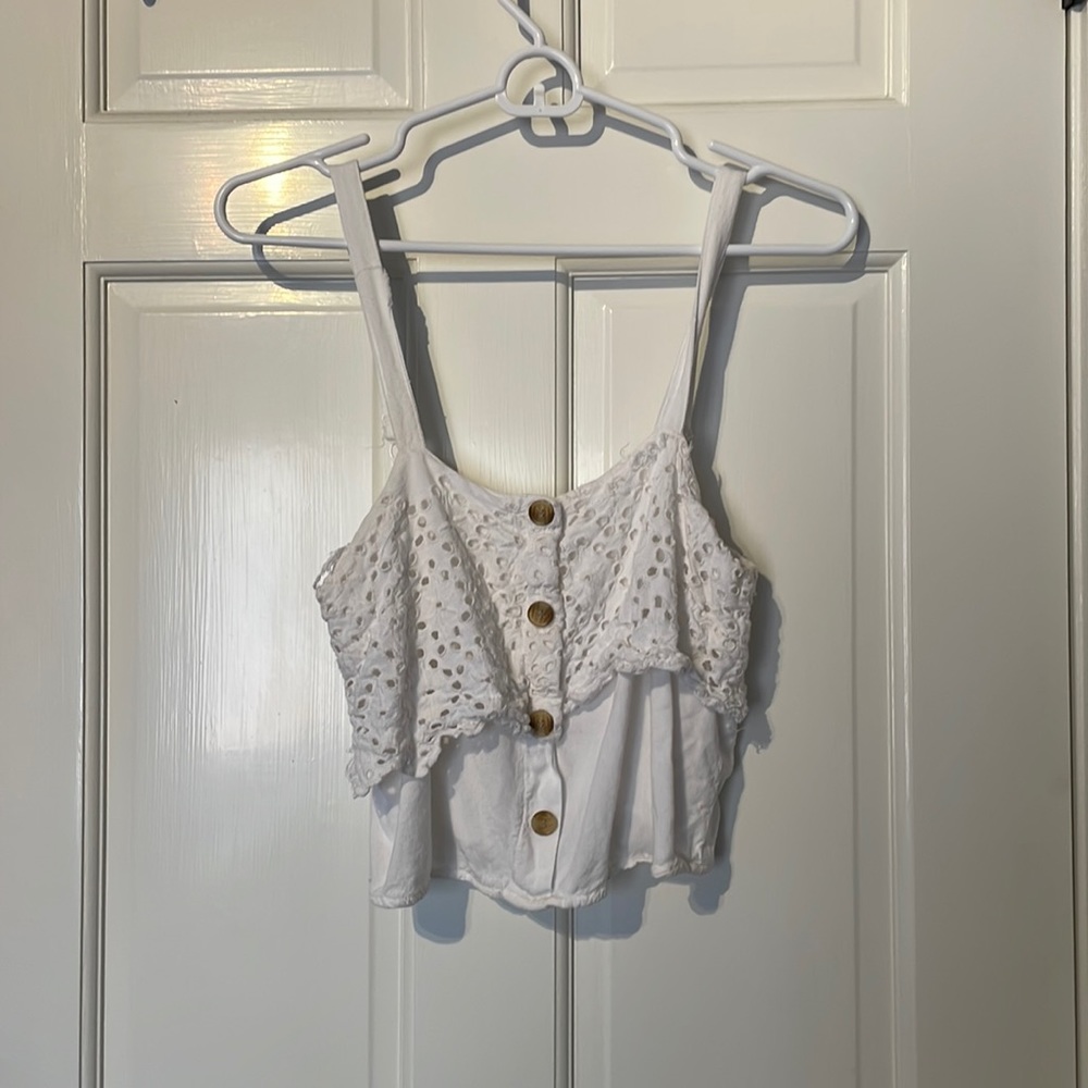 White small cropped tank